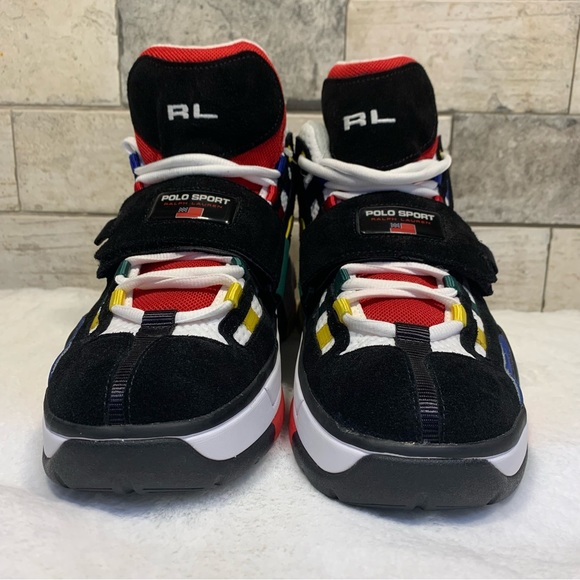Ralph Lauren Polo Sport PS100 Mens High Top Shoes, Black Multicolor SIZE 12 - Picture 14 of 14